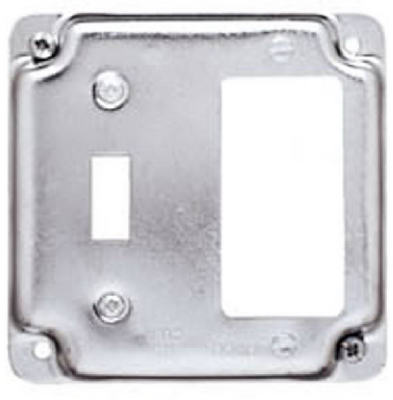 814C Square Single Toggle & Ground Fault Interrupter Box Cover - 4 in.