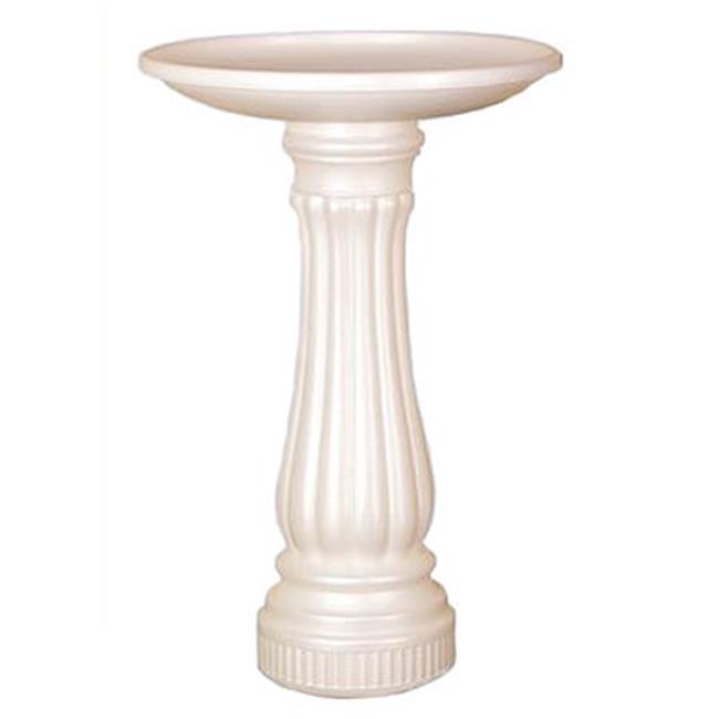 Union Products 61010 Round Resin Bird Bath- White - Pack of 6