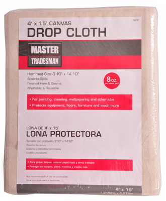 58908 4 x 15 ft. Canvas Dropcloth
