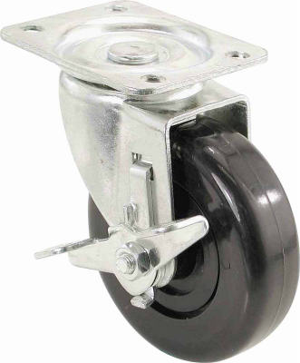9858 4 in. Polypropylene Wheel Swivel Plate Caster