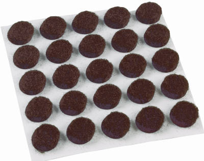 9949 0.37 in. Round Scratch Resistant Surface Gard Felt Pad- Brown- 75 Pack