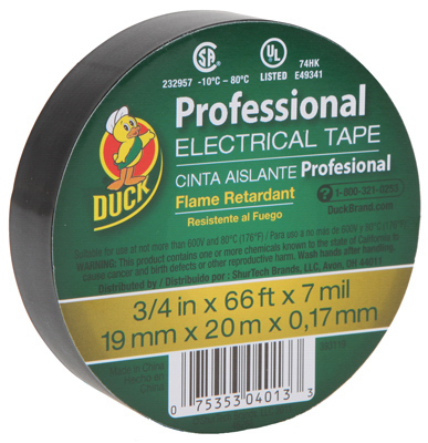 Picture of Duck 667 0.75 in. Black Professional Electrical Tape