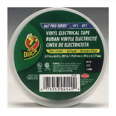 Picture of Duck 04149 0.75 in. x 66 ft. Black Electrical Tape