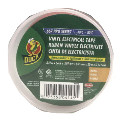 Picture of Duck 04145 0.75 in. x 66 ft. Orange Color Vinyl Electrical Tape