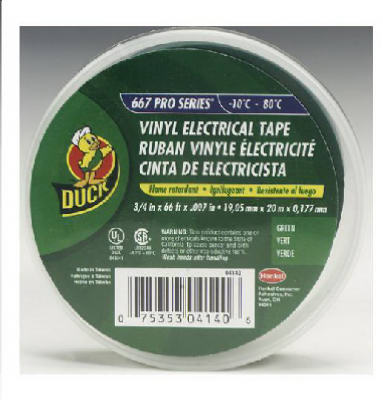 Picture of Duck 04140 0.75 in. x 66 ft. Green Vinyl Electrical Tape