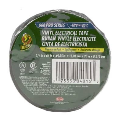 Picture of Duck 668 0.75 in. x 66 ft. Premium Vinyl Cold Weather Electrical Tape