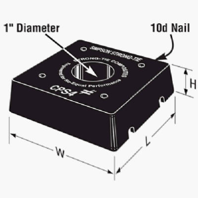 5.31 in. H X 5.31 in. W n/a Ga. Plastic Composite Base