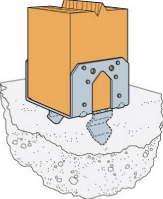 Simpson Strong Tie PB66-WEST 6 x 6 Post Base - White