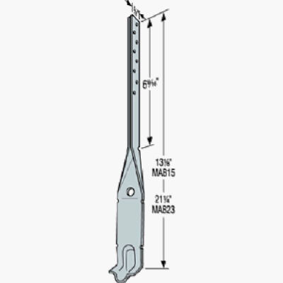 ZMax 13.25 in. H X 1.25 in. W 18 Ga. Steel Mudsill Anchor
