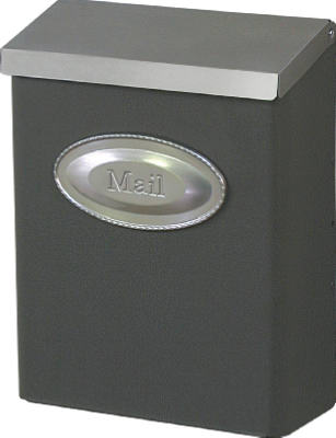 Picture of Solar Group DVKPBZ00 Bronze With Nickel Lid Locking Vertical Wall Mount Mailbox - Extra Large