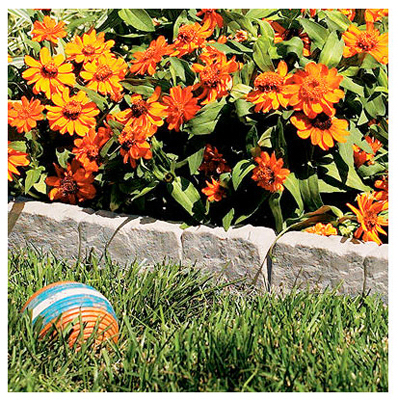 BSE10TG 12in. Bord Stone Edging - Tan - Set of 10 Sections - Natural Look