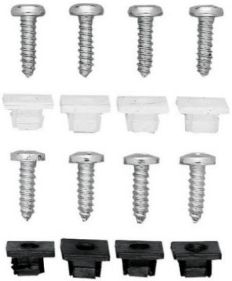 93323 4 Pack- Black License Fastener