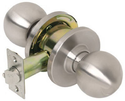 CL100003 Satin Stainless Steel Passage Ball Knob Lock