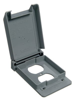 E98GDRN-CAR PVC Vertical Duplex Receptacle Box Cover