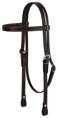 Picture of Weaver Leather 35-1999-BK Horse Brahma Webb Browband Headstall- Black