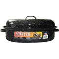 Granite Ware 0508-2 15 in. Black Covered Oval Roaster, Pack Of 2 Granite Ware 0508-2 15 in. Black Covered Oval Roaster, Pack Of 2