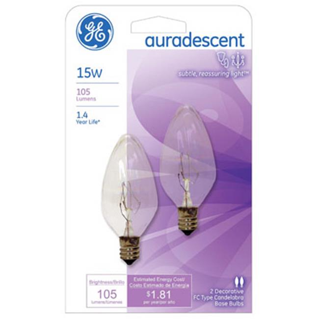 GE Lighting 48394 15W Auradescent Torpedo Shaped Flame Light Bulb- Pack Of 6 - Bild 1 von 1