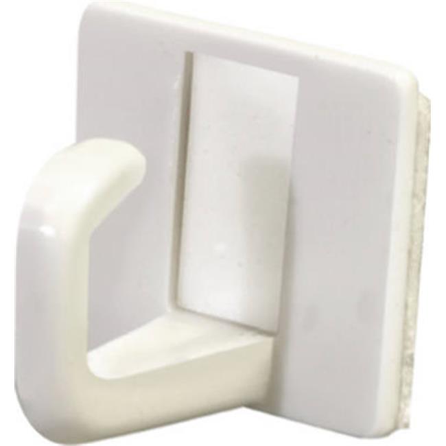 Hillman Fasteners 122299 4.2 x 2.5 in. White Plastic Adhesive Cup Hook - 6 Pack