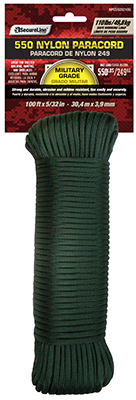 Picture of Wellington Cordage NPC5503210G 0.16 in. x 100 ft. Military Grade 550 Braided Nylon Paracord&#44; Green