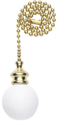 Picture of Westinghouse 77072 12 in. White Wooden Ball- Decorative Pull Chain