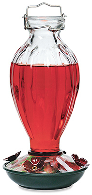 Picture of Woodlink NA35243 20 oz. Fluted Glass Bottle Hummingbird Bird Feeder