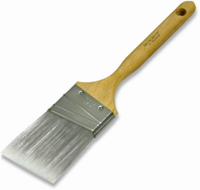 5221-1 1-2 1.5 in. Angle Chisel Trim Polyester Paint Sash Brush, White & Silver