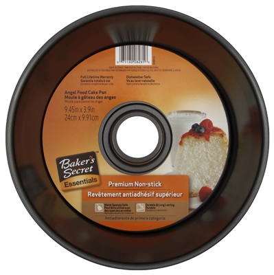 Bakers Secret 1114370 Angel Food Tubed Cake Pan, 2 Piece