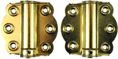 V650 2.75 in. Plated Brass Finish Adjustable Hinge, 2 Pack