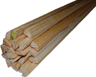 Picture of Alexandria Moulding 0W126-20096C1 Base Shoe Solid Pine Molding&#44; 0.5 in. x 8 ft. - Pack of 10