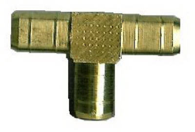 57064-02 0.12 in. Brass Hose Barb Tee - Pack of 10