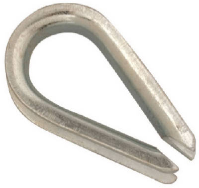 T7670629 0.25 in. Galvanized Finish Wire Rope Thimble