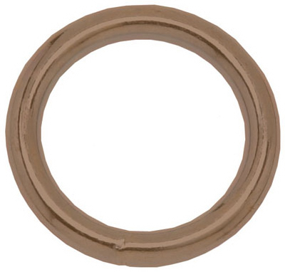 T7661152 2 in. Nickel Finish Welded Ring, Pack of 10