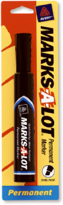 Picture of Avery Products 17887 Regular Chisel Tip Permanent Marker- Red- Pack of 6