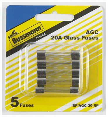 BP-AGC-20-RP 20A Ferrule Fuse - 5 Pack- Pack Of 5