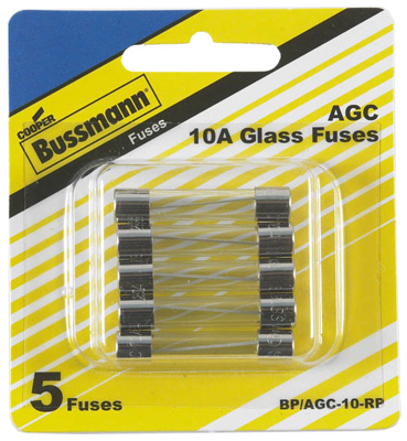 BP-AGC-10-RP 10A Ferrule Fuse - 5 Pack, Pack Of 5