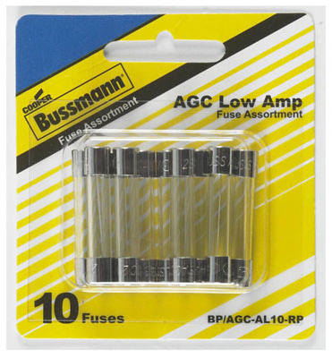 Picture of Cooper Bussmann BP-AGC-AL10-RP Low Amp Fuse Assortment - 10 Piece&#44; Pack Of 5