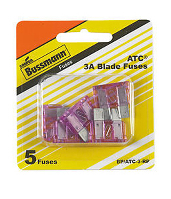 Picture of Cooper Bussmann BP-ATC-3-RP ATC 3A Fast Acting Blade Fuse- Pack Of 5