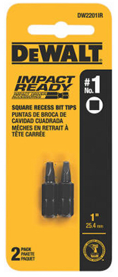 Picture of Dewalt Accessories DWA1SQ1IR 2 Pack - Impact Ready- 1 Square 1 in. Bit Tip - Pack Of 5
