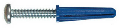 5066 4 Pack- 10-12 x 1 in. Conical Plastic Anchor With Screws - Pack Of 10
