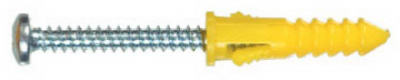 5108 1.25 in. Blue Ribbed Plastic Anchor