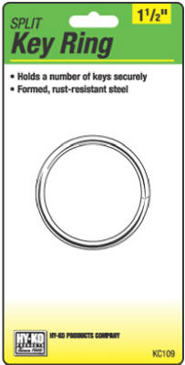 Hy-Ko Products KC109 1.5 in. Split Key Ring- Pack Of 5