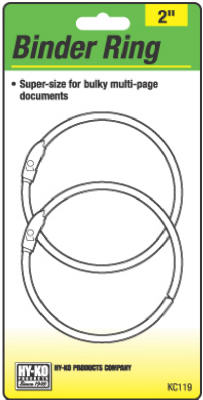 Hy-Ko Products KC119 2 in. Binder Ring, 2 Pack, Pack Of 5