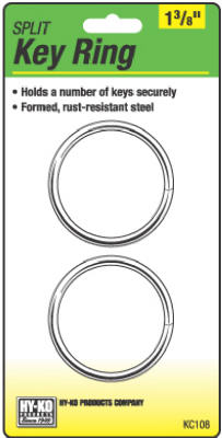 Hy-Ko Products KC108 2 Pack, 1.37 in. Split Key Rings - Pack Of 5