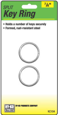KC104 2 Pack- 0.87 in. Split Key Ring - Pack Of 5