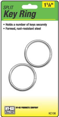 Hy-Ko Products KC106 2 Pack - 1.62 in. Split Key Ring - Pack Of 5