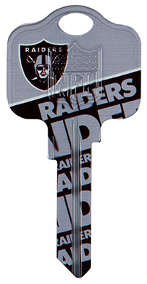 Picture of Kaba KCKW1-NFL-RAIDERS 4 x 0.25 in. NFL Raiders Team Key Blank- Pack Of 5