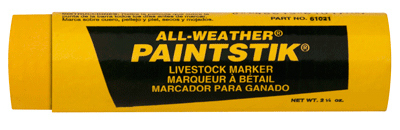 Picture of All Weather 61021 Livestock Marker - Yellow&#44; Pack Of 12