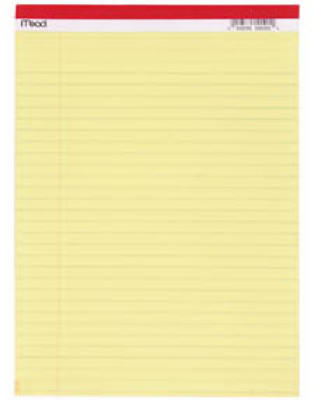 59610 8.5 x 11 in. Legal Pad- Yellow - 50 Count- Pack Of 12