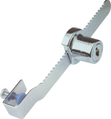 U 9949 Chrome Plated Steel Showcase Lock - Chrome - Pack of 2 - Adjustable Feature