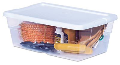 Picture of Sterilite 16428012 6 Quart Storage Box With White Lid